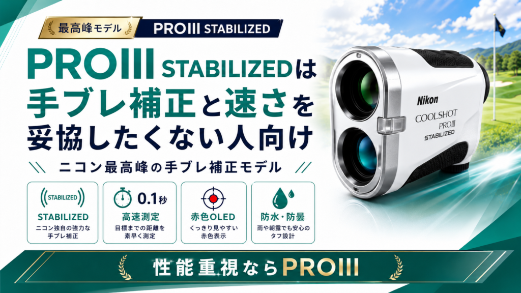 PROIII STABILIZEDは手ブレ補正と速さを妥協したくない人向け