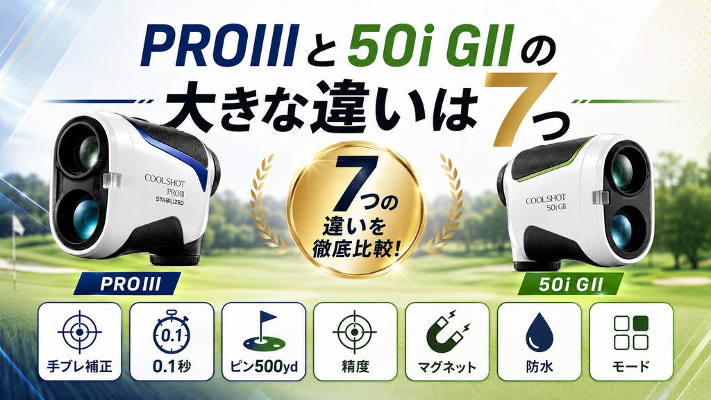 PROIIIと50i GIIの大きな違いは7つ