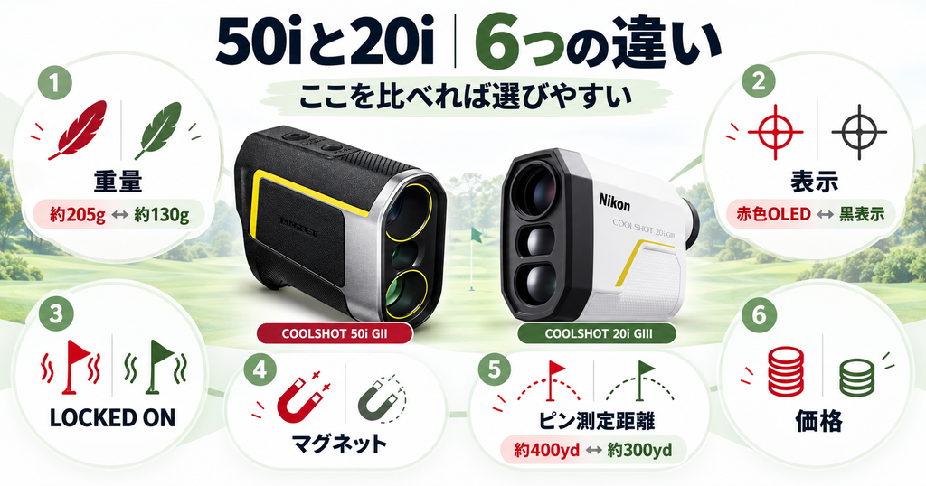 COOLSHOT 50i GIIと20i GIIIで大きく違う6つのポイント