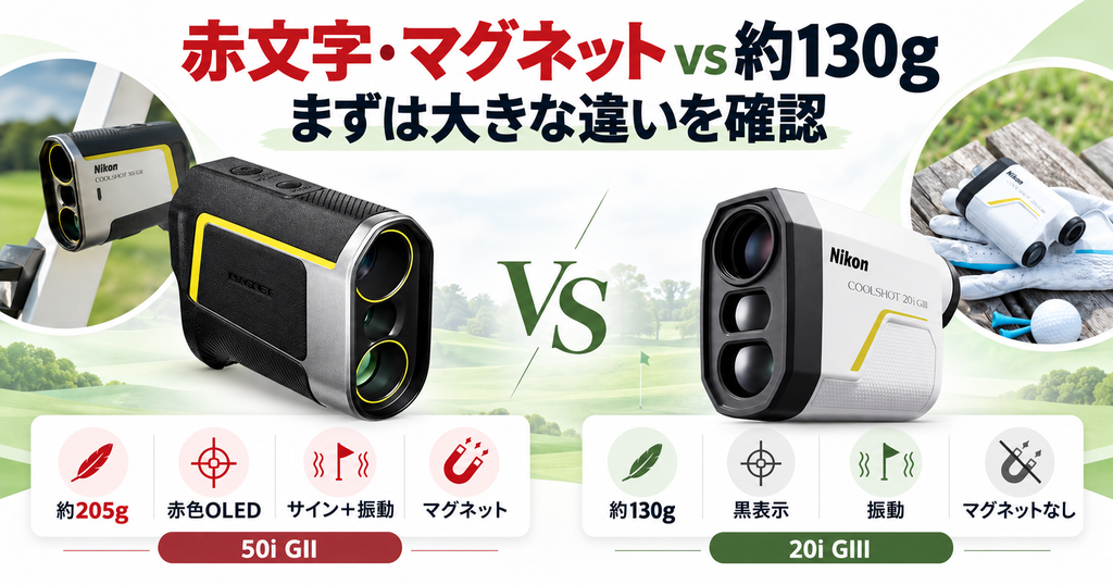 COOLSHOT 50i GIIと20i GIIIの違いを一覧比較