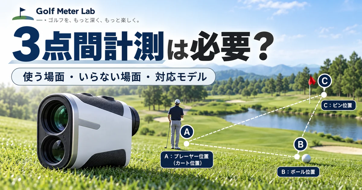 ゴルフ距離計の3点間計測の必要性を考える案内画像